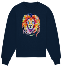 Lade das Bild in den Galerie-Viewer, Bunter Löwe - Organic Oversize Sweatshirt
