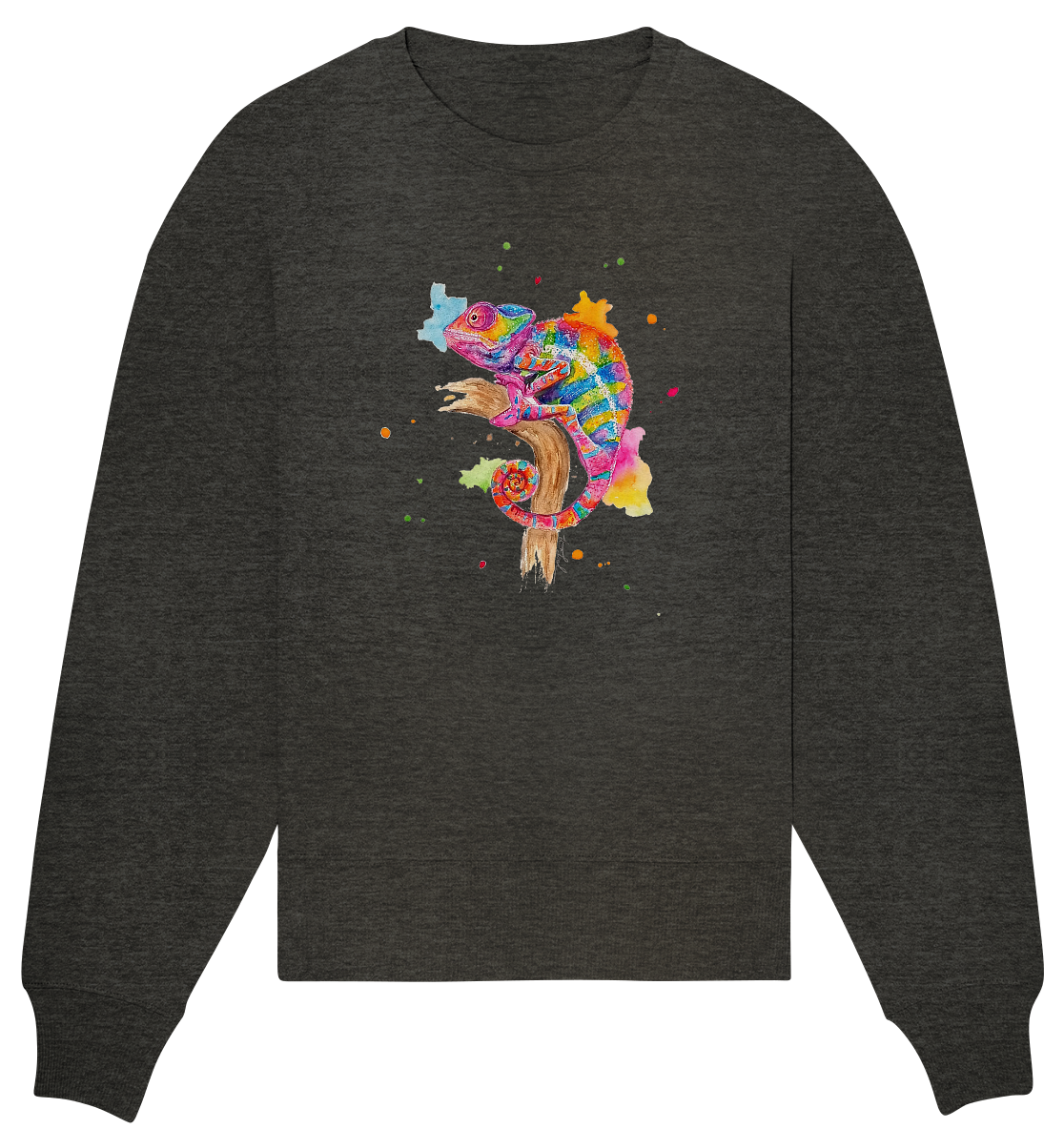 Buntes Chamäleon  - Organic Oversize Sweatshirt