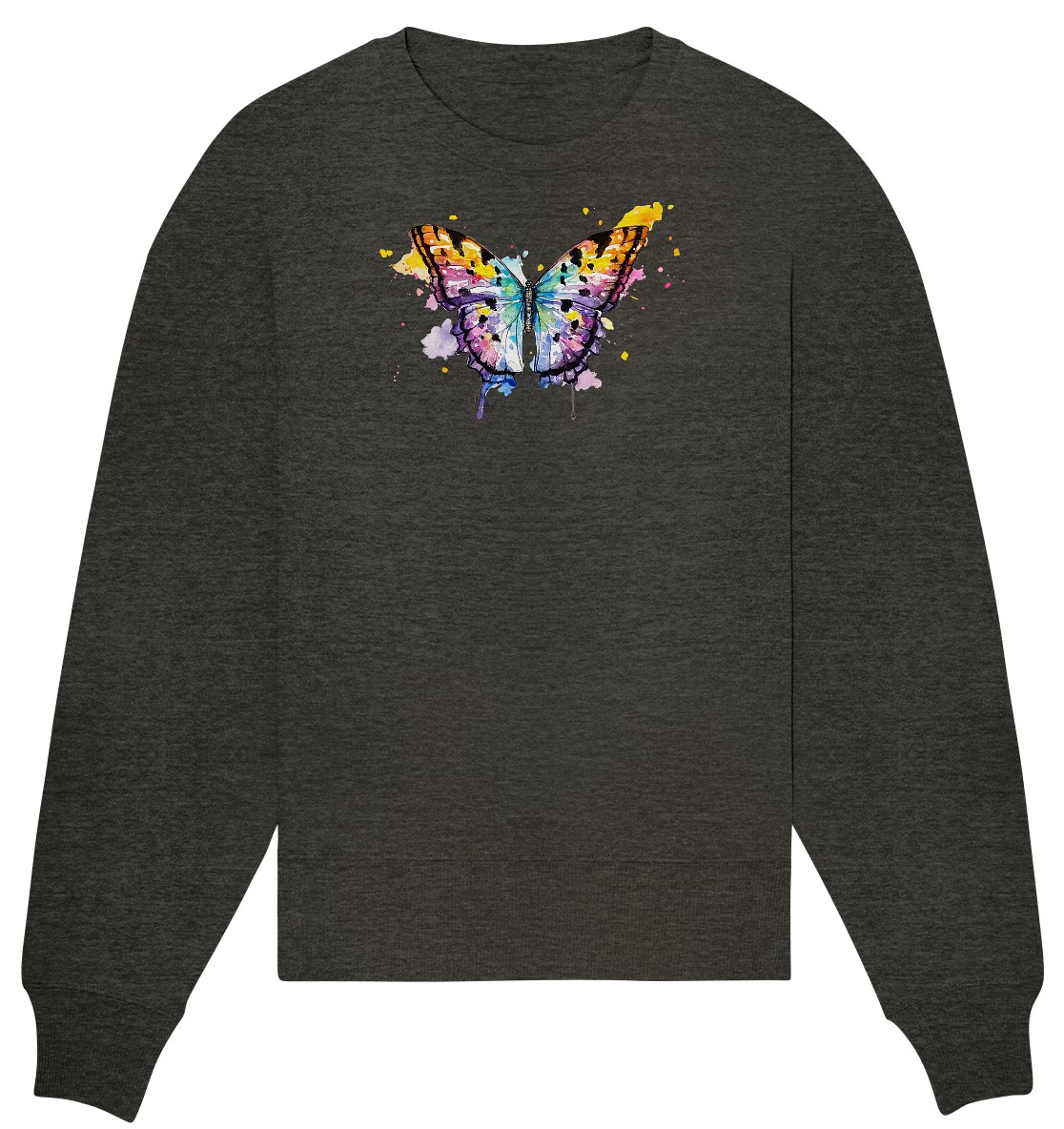 Bunter Schmetterling - Organic Oversize Sweatshirt