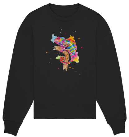 Buntes Chamäleon  - Organic Oversize Sweatshirt