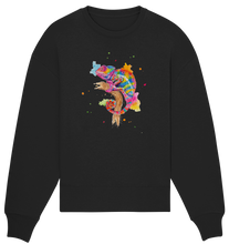 Lade das Bild in den Galerie-Viewer, Buntes Chamäleon  - Organic Oversize Sweatshirt
