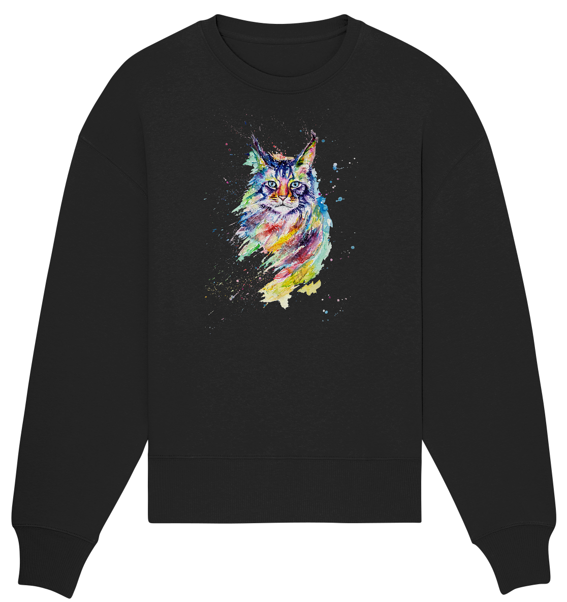 Bunte Katze - Organic Oversize Sweatshirt