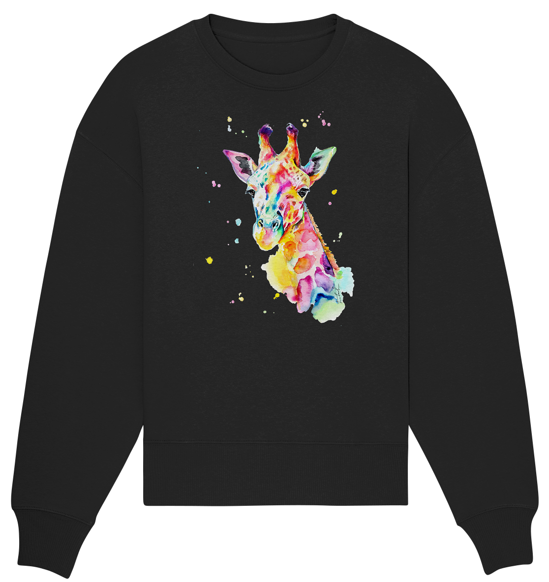 Bunte Giraffe - Organic Oversize Sweatshirt