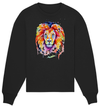 Lade das Bild in den Galerie-Viewer, Bunter Löwe - Organic Oversize Sweatshirt
