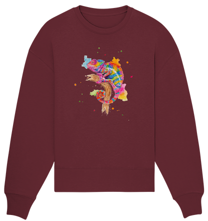 Buntes Chamäleon  - Organic Oversize Sweatshirt
