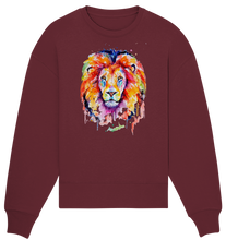Lade das Bild in den Galerie-Viewer, Bunter Löwe - Organic Oversize Sweatshirt
