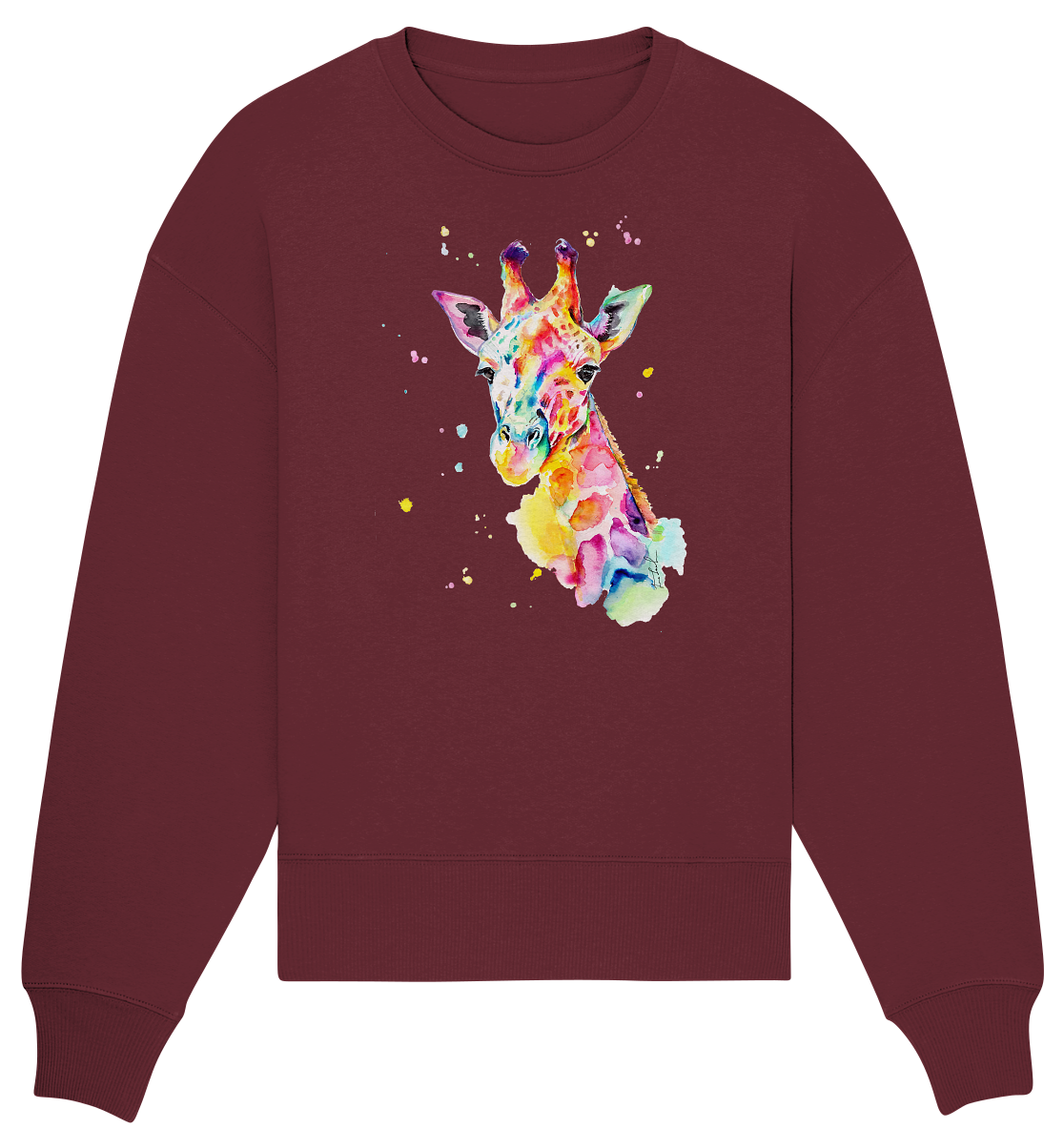 Bunte Giraffe - Organic Oversize Sweatshirt