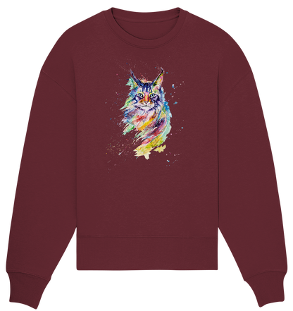 Bunte Katze - Organic Oversize Sweatshirt