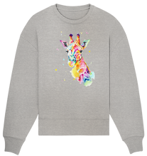 Lade das Bild in den Galerie-Viewer, Bunte Giraffe - Organic Oversize Sweatshirt
