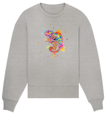 Lade das Bild in den Galerie-Viewer, Buntes Chamäleon  - Organic Oversize Sweatshirt
