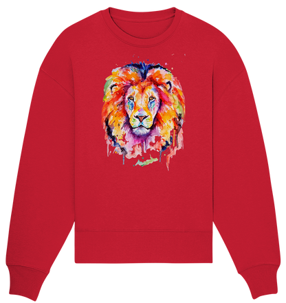 Bunter Löwe - Organic Oversize Sweatshirt