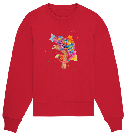 Buntes Chamäleon  - Organic Oversize Sweatshirt