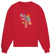Lade das Bild in den Galerie-Viewer, Buntes Chamäleon  - Organic Oversize Sweatshirt
