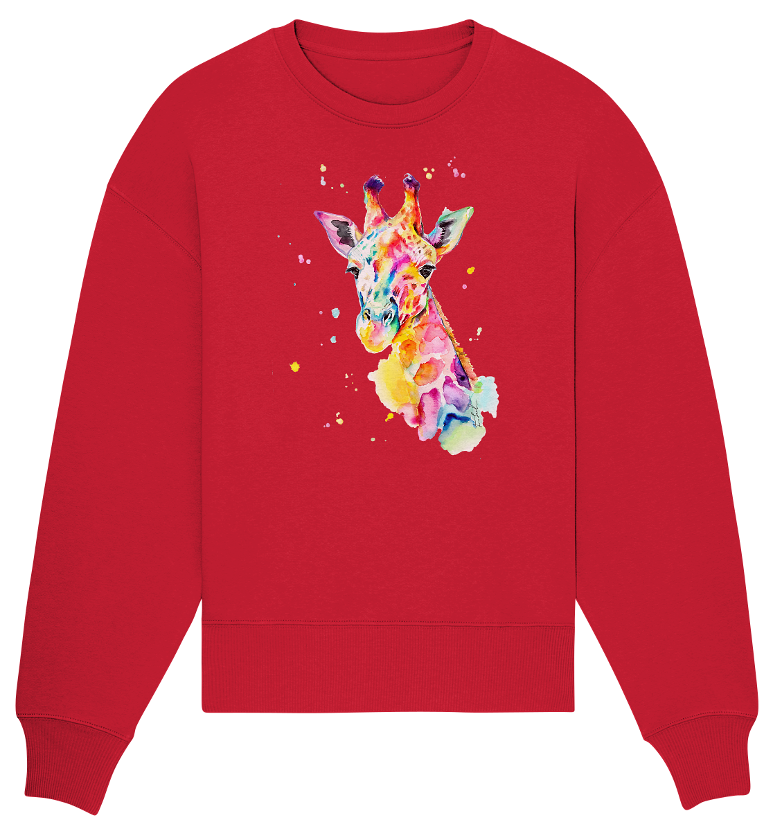 Bunte Giraffe - Organic Oversize Sweatshirt