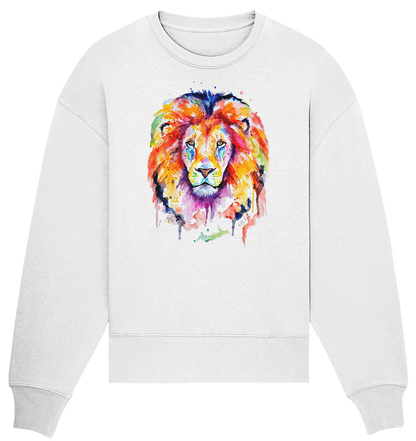 Bunter Löwe - Organic Oversize Sweatshirt