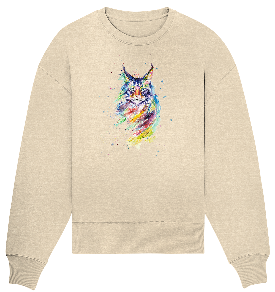Bunte Katze - Organic Oversize Sweatshirt
