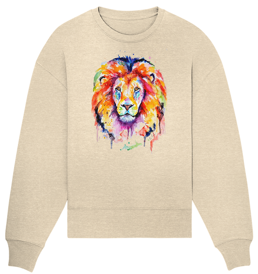 Bunter Löwe - Organic Oversize Sweatshirt