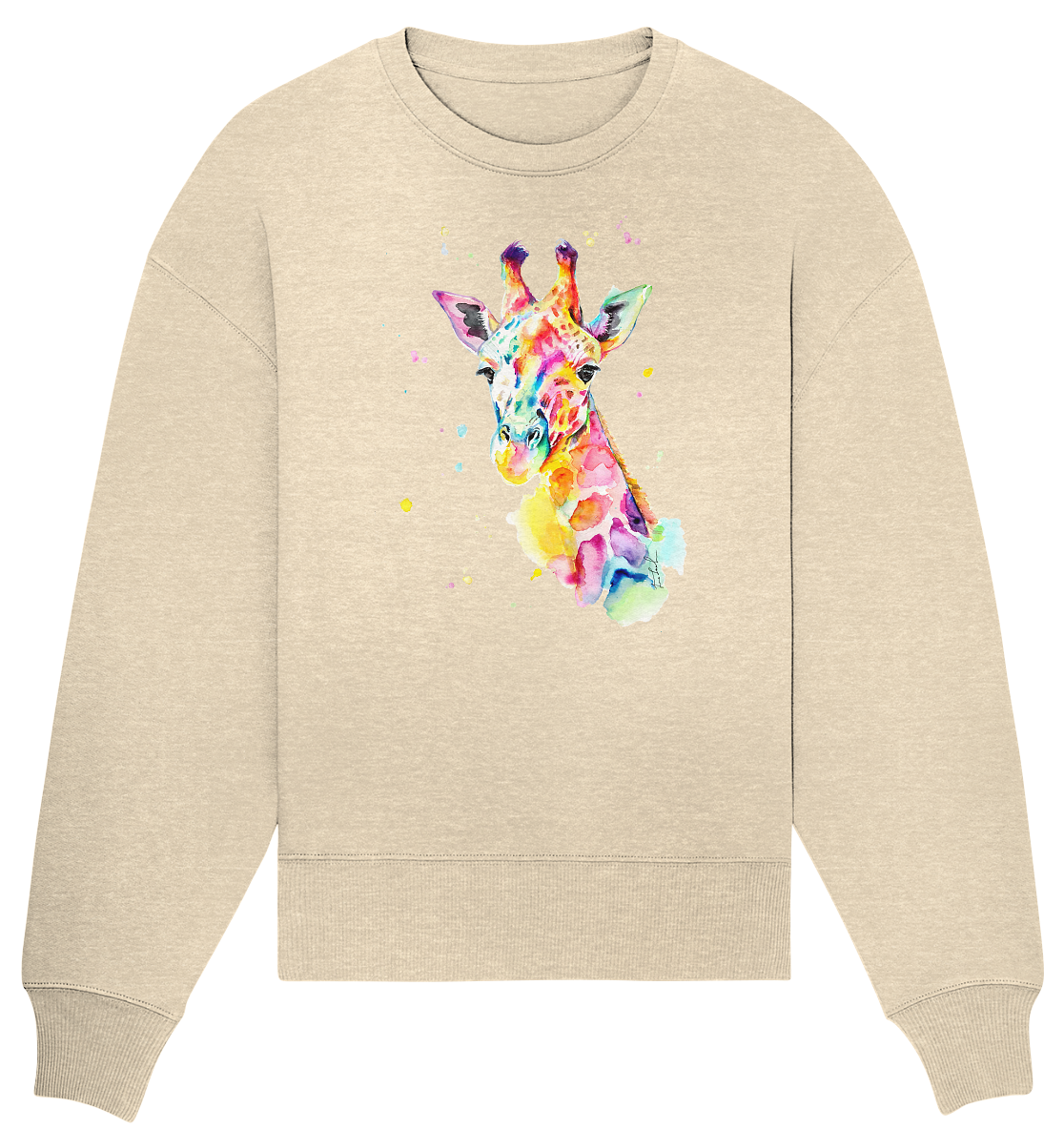 Bunte Giraffe - Organic Oversize Sweatshirt