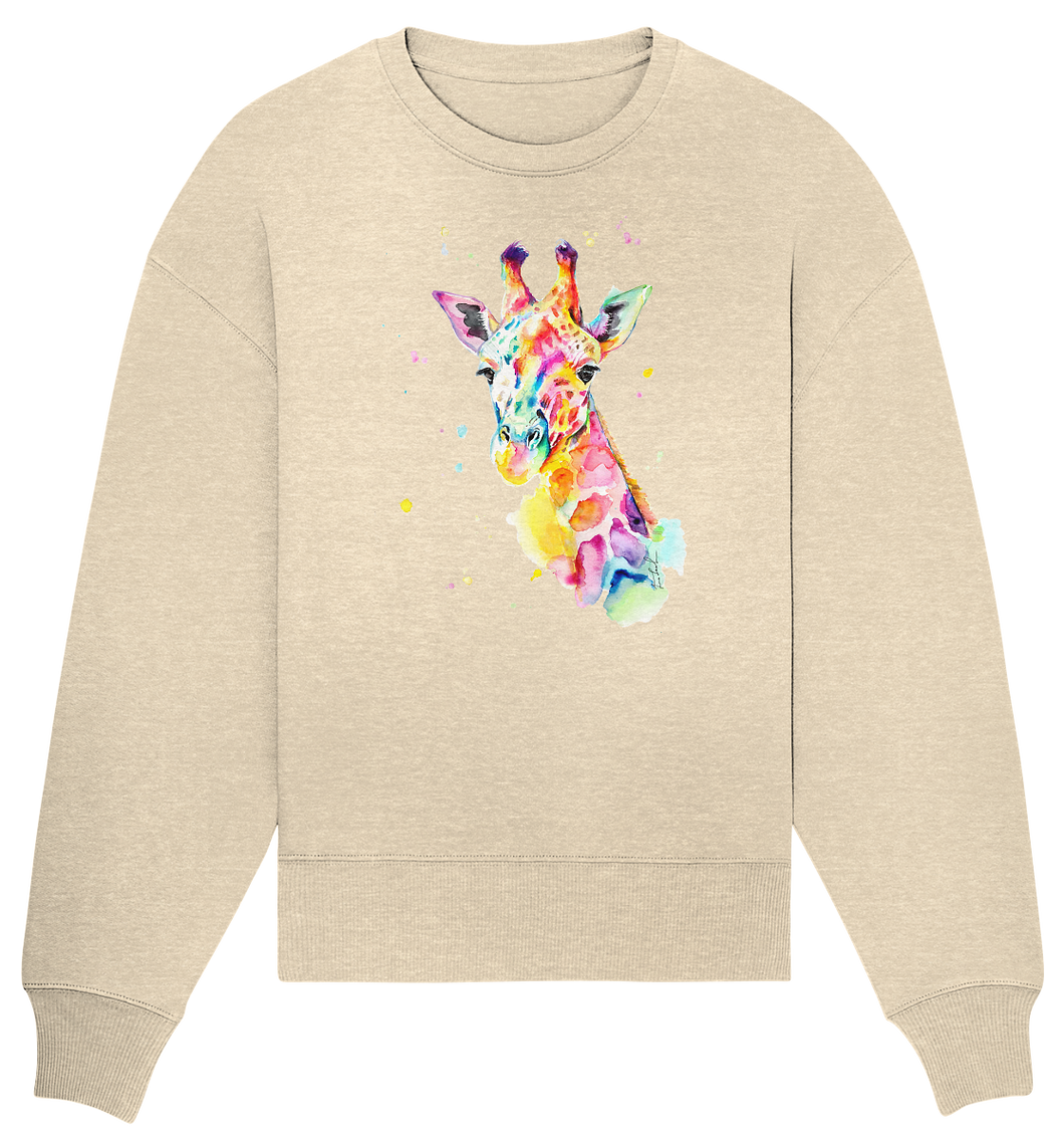 Bunte Giraffe - Organic Oversize Sweatshirt
