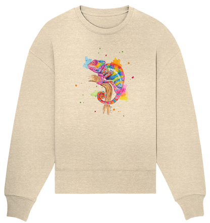 Buntes Chamäleon  - Organic Oversize Sweatshirt