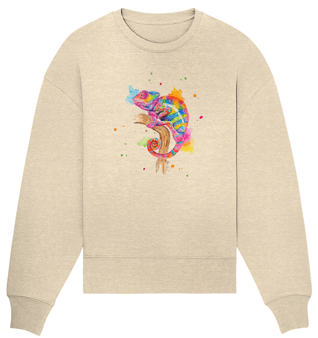 Buntes Chamäleon  - Organic Oversize Sweatshirt