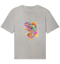 Lade das Bild in den Galerie-Viewer, Buntes Chamäleon  - Organic Relaxed Shirt
