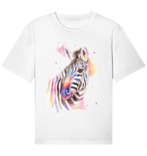 Lade das Bild in den Galerie-Viewer, Buntes Zebra - Organic Relaxed Shirt
