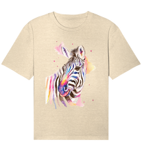 Lade das Bild in den Galerie-Viewer, Buntes Zebra - Organic Relaxed Shirt
