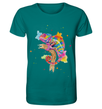 Lade das Bild in den Galerie-Viewer, Buntes Chamäleon  - Organic Shirt
