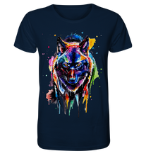 Lade das Bild in den Galerie-Viewer, Bunter schwarzer Wolf - Organic Shirt
