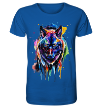 Lade das Bild in den Galerie-Viewer, Bunter schwarzer Wolf - Organic Shirt
