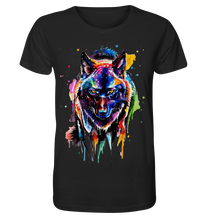Lade das Bild in den Galerie-Viewer, Bunter schwarzer Wolf - Organic Shirt
