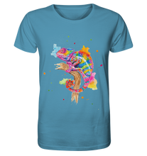 Lade das Bild in den Galerie-Viewer, Buntes Chamäleon  - Organic Shirt
