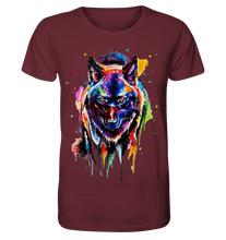 Lade das Bild in den Galerie-Viewer, Bunter schwarzer Wolf - Organic Shirt
