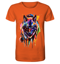 Lade das Bild in den Galerie-Viewer, Bunter schwarzer Wolf - Organic Shirt
