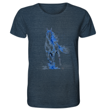 Lade das Bild in den Galerie-Viewer, Blaues Einhorn - Organic Shirt (meliert)
