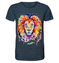 Lade das Bild in den Galerie-Viewer, Bunter Löwe - Organic Shirt (meliert)
