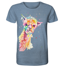Lade das Bild in den Galerie-Viewer, Lustiges Alpaka - Organic Shirt (meliert)
