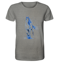 Lade das Bild in den Galerie-Viewer, Blaues Einhorn - Organic Shirt (meliert)

