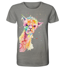 Lade das Bild in den Galerie-Viewer, Lustiges Alpaka - Organic Shirt (meliert)
