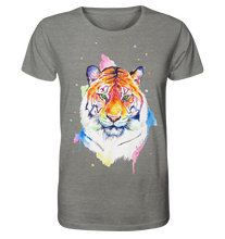 Lade das Bild in den Galerie-Viewer, Bunter Tiger - Organic Shirt (meliert)
