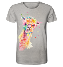 Lade das Bild in den Galerie-Viewer, Lustiges Alpaka - Organic Shirt (meliert)
