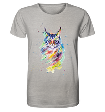 Lade das Bild in den Galerie-Viewer, Bunte Katze - Organic Shirt (meliert)
