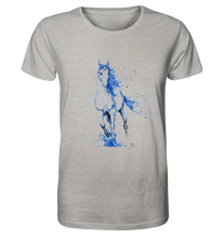Lade das Bild in den Galerie-Viewer, Blaues Einhorn - Organic Shirt (meliert)
