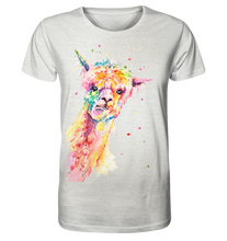 Lade das Bild in den Galerie-Viewer, Lustiges Alpaka - Organic Shirt (meliert)
