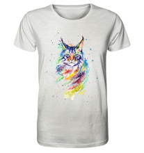 Lade das Bild in den Galerie-Viewer, Bunte Katze - Organic Shirt (meliert)
