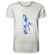 Lade das Bild in den Galerie-Viewer, Blaues Einhorn - Organic Shirt (meliert)
