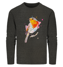 Lade das Bild in den Galerie-Viewer, Buntes Rotkehlchen - Organic Sweatshirt
