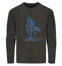 Lade das Bild in den Galerie-Viewer, Blaues Einhorn - Organic Sweatshirt
