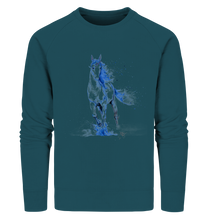 Lade das Bild in den Galerie-Viewer, Blaues Einhorn - Organic Sweatshirt
